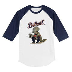 Detroit Tigers Tiny Turnip Youth Triceratops 3/4-Sleeve Raglan T-Shirt - MLB