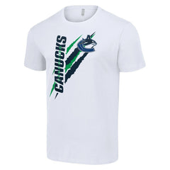 Vancouver Canucks Starter Color Scratch T-Shirt - White - NHL