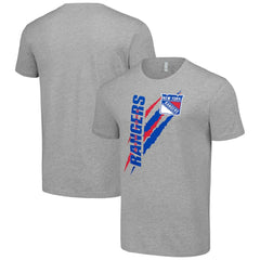 New York Rangers Starter Color Scratch T-Shirt - Heather Gray - NHL