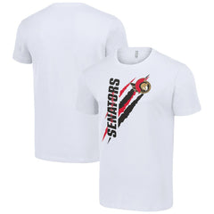 Ottawa Senators Starter Color Scratch T-Shirt - White - NHL