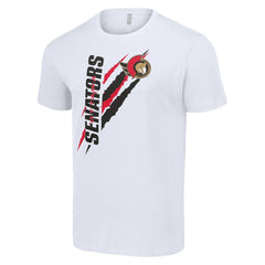 Ottawa Senators Starter Color Scratch T-Shirt - White - NHL