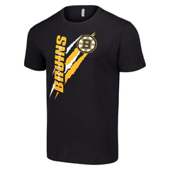 Boston Bruins Starter Color Scratch T-Shirt - Black - NHL