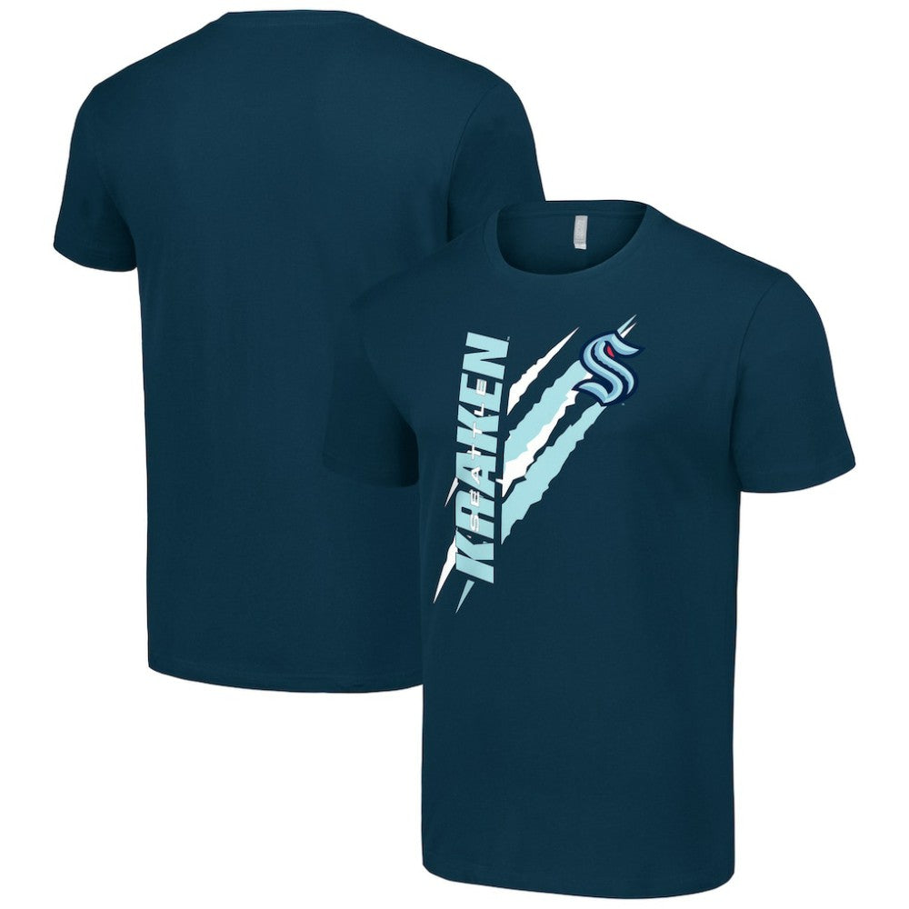 Seattle Kraken Starter Color Scratch T-Shirt - Deep Sea Blue - NHL