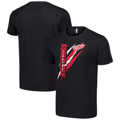 Detroit Red Wings Starter Color Scratch T-Shirt - Black - NHL