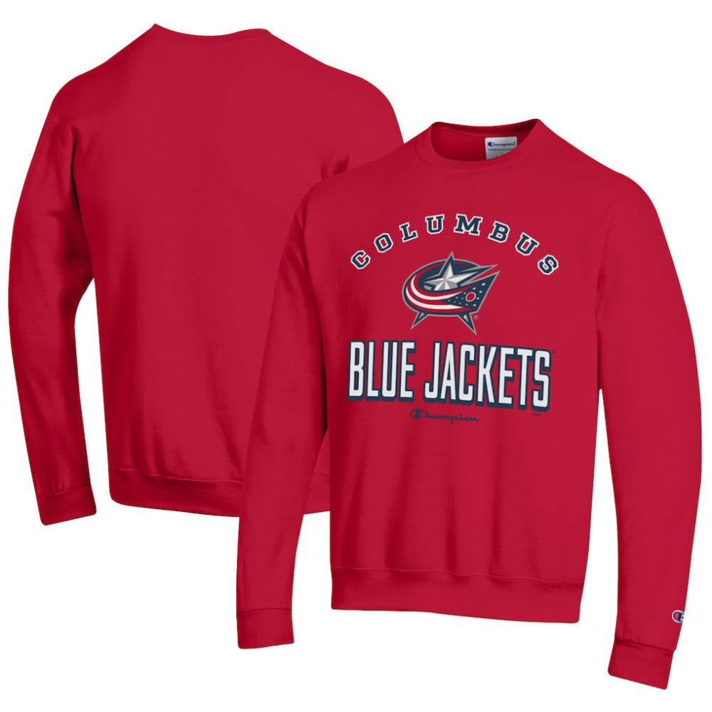 Columbus Blue Jackets Champion Eco Powerblend Crewneck Sweatshirt - Red - NHL