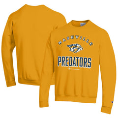 Nashville Predators Champion Eco Powerblend Crewneck Sweatshirt - Gold - NHL