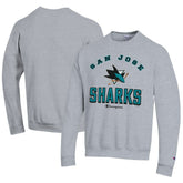 San Jose Sharks Champion Eco Powerblend Crewneck Sweatshirt - Gray - NHL