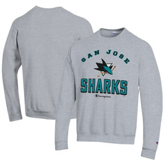 San Jose Sharks Champion Eco Powerblend Crewneck Sweatshirt - Gray - NHL