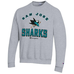 San Jose Sharks Champion Eco Powerblend Crewneck Sweatshirt - Gray - NHL