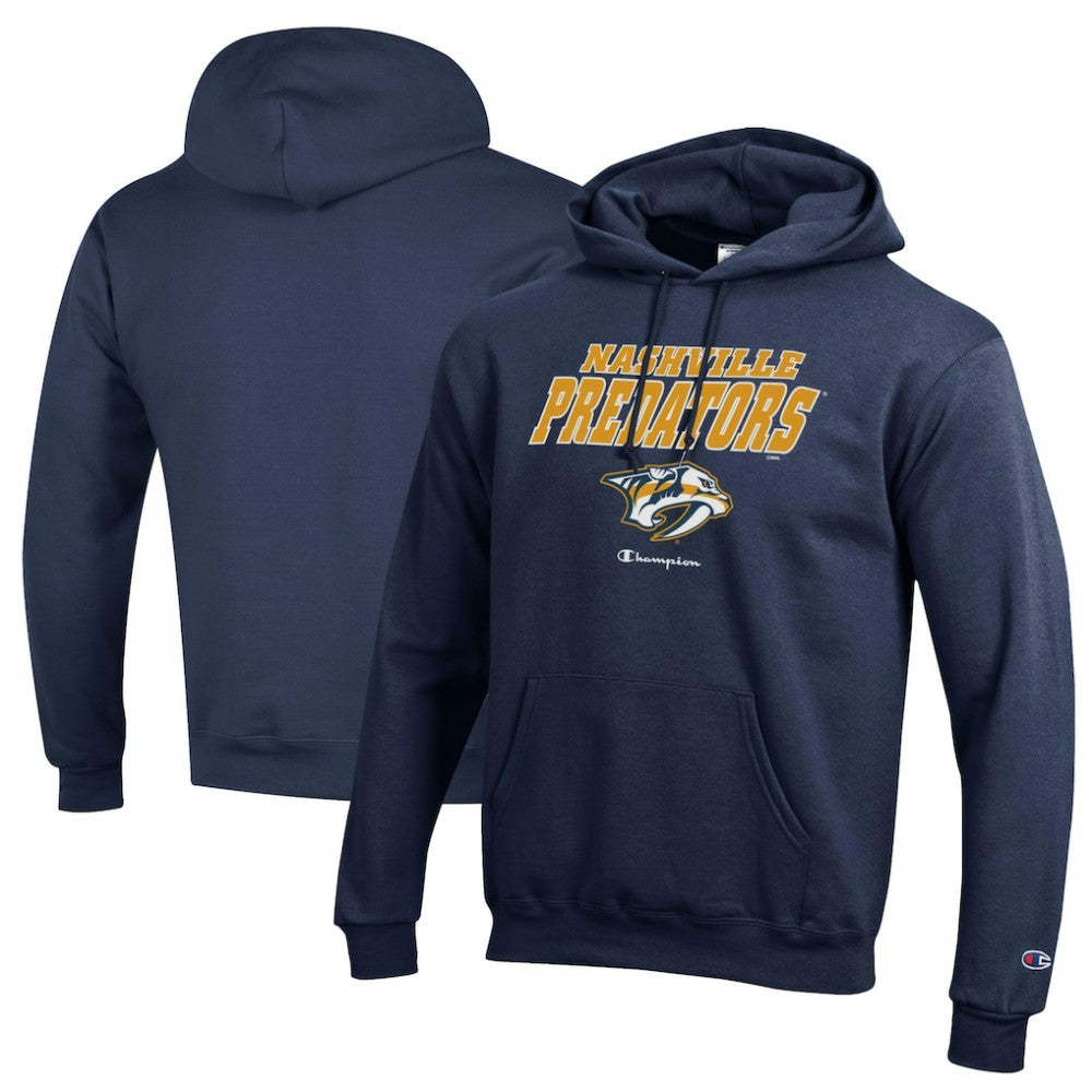 Nashville Predators Champion Eco Powerblend Pullover Hoodie - Navy - NHL