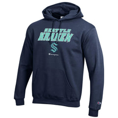 Seattle Kraken Champion Eco Powerblend Pullover Hoodie - Deep Sea Blue - NHL