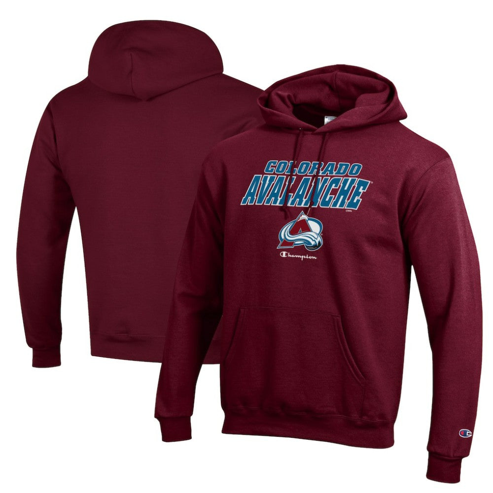 Colorado Avalanche Champion Eco Powerblend Pullover Hoodie - Burgundy - NHL