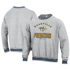 Nashville Predators Champion Reverse Weave Yarn Dye Pullover Sweatshirt - Heather Gray - NHL
