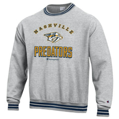 Nashville Predators Champion Reverse Weave Yarn Dye Pullover Sweatshirt - Heather Gray - NHL