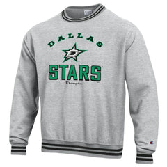 Dallas Stars Champion Reverse Weave Yarn Dye Pullover Sweatshirt - Heather Gray - NHL