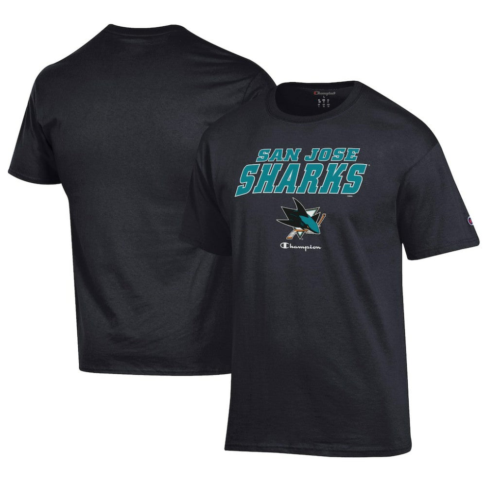 San Jose Sharks Champion Jersey T-Shirt - Black - NHL
