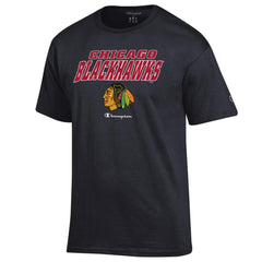 Chicago Blackhawks Champion Jersey T-Shirt - Black - NHL