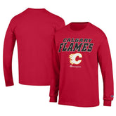 Calgary Flames Champion Long-Sleeve Jersey T-Shirt - Red - NHL