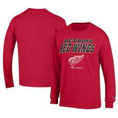 Detroit Red Wings Champion Long-Sleeve Jersey T-Shirt - Red - NHL