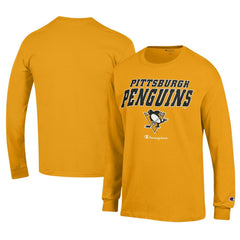Pittsburgh Penguins Champion Long-Sleeve Jersey T-Shirt - Gold - NHL