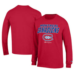 Montreal Canadiens Champion Long-Sleeve Jersey T-Shirt - Red - NHL