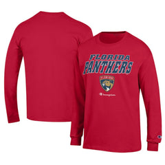 Florida Panthers Champion Long-Sleeve Jersey T-Shirt - Red - NHL