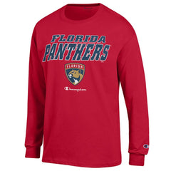 Florida Panthers Champion Long-Sleeve Jersey T-Shirt - Red - NHL