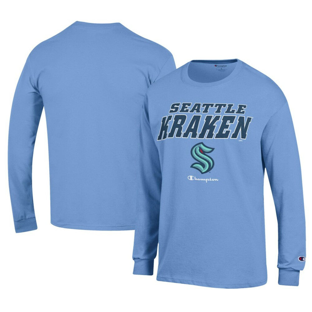 Seattle Kraken Champion Long-Sleeve Jersey T-Shirt - Light Blue - NHL