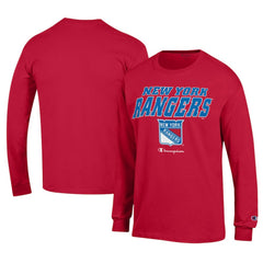 New York Rangers Champion Long-Sleeve Jersey T-Shirt - Red - NHL