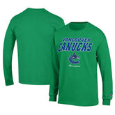 Vancouver Canucks Champion Long-Sleeve Jersey T-Shirt - Green - NHL