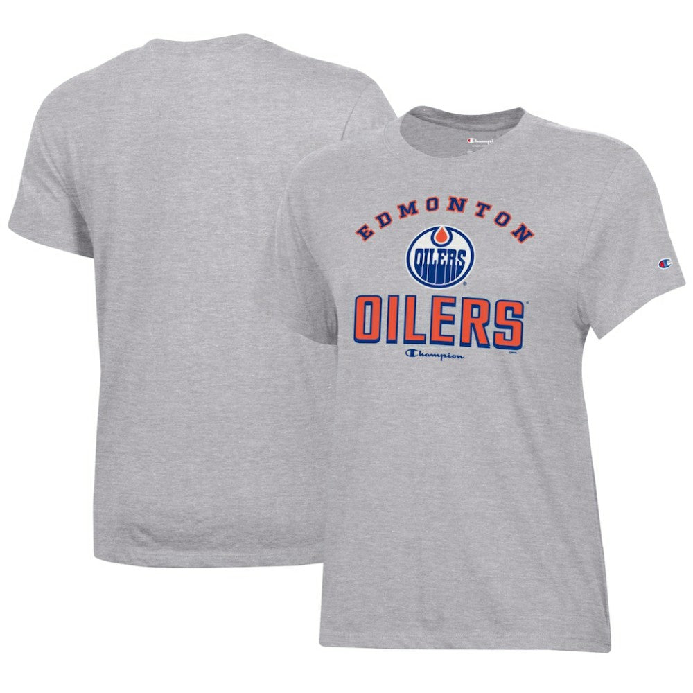 Edmonton Oilers Champion Women's Core T-Shirt - Heather Gray - NHL