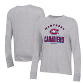 Montreal Canadiens Champion Women's Core Long Sleeve T-Shirt - Heather Gray - NHL