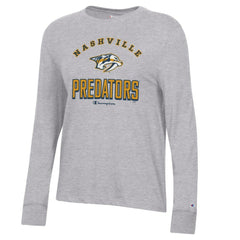 Nashville Predators Champion Women's Core Long Sleeve T-Shirt - Heather Gray - NHL