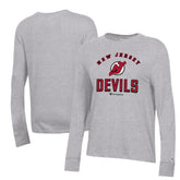 New Jersey Devils Champion Women's Core Long Sleeve T-Shirt - Heather Gray - NHL