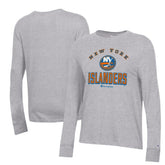 New York Islanders Champion Women's Core Long Sleeve T-Shirt - Heather Gray - NHL