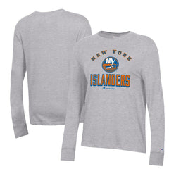 New York Islanders Champion Women's Core Long Sleeve T-Shirt - Heather Gray - NHL