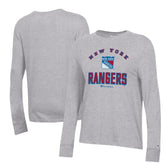 New York Rangers Champion Women's Core Long Sleeve T-Shirt - Heather Gray - NHL