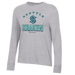 Seattle Kraken Champion Women's Core Long Sleeve T-Shirt - Heather Gray - NHL