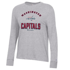 Washington Capitals Champion Women's Core Long Sleeve T-Shirt - Heather Gray - NHL