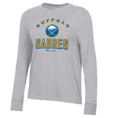 Buffalo Sabres Champion Women's Core Long Sleeve T-Shirt - Heather Gray - NHL