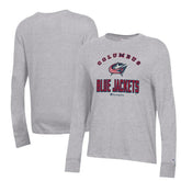 Columbus Blue Jackets Champion Women's Core Long Sleeve T-Shirt - Heather Gray - NHL