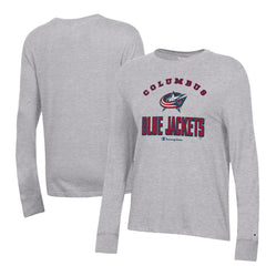 Columbus Blue Jackets Champion Women's Core Long Sleeve T-Shirt - Heather Gray - NHL