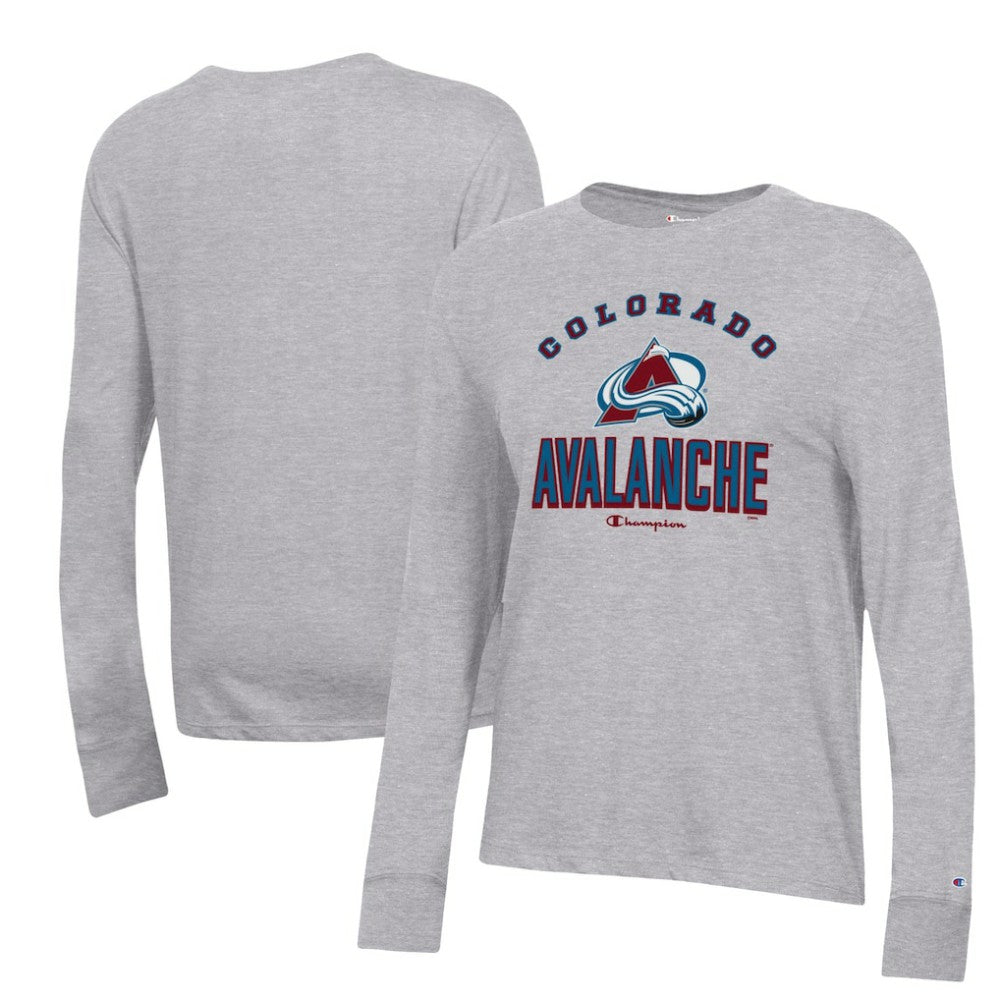 Colorado Avalanche Champion Women's Core Long Sleeve T-Shirt - Heather Gray - NHL