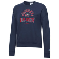 Columbus Blue Jackets Champion Women's Powerblend Pullover Sweatshirt - Navy - NHL