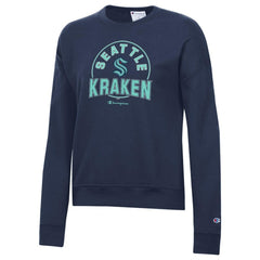 Seattle Kraken Champion Women's Powerblend Pullover Sweatshirt - Deep Sea Blue - NHL