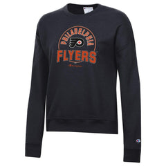 Philadelphia Flyers Champion Women's Powerblend Pullover Sweatshirt - Black - NHL