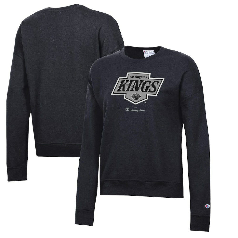 Los Angeles Kings Champion Women's Powerblend Pullover Sweatshirt - Black - NHL