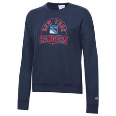 New York Rangers Champion Women's Powerblend Pullover Sweatshirt - Navy - NHL
