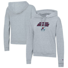 Colorado Avalanche Champion Women's Powerblend Fleece Pullover Hoodie - Gray - NHL