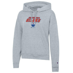 Edmonton Oilers Champion Women's Powerblend Fleece Pullover Hoodie - Gray - NHL